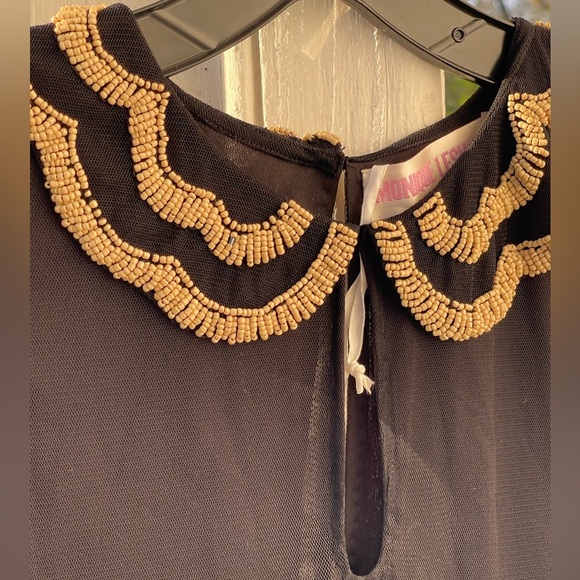 Monique Leshman Y2K Deadstock Sophia Peter Pan Mesh Beaded Layered Twee Dress - Picture 3 of 8